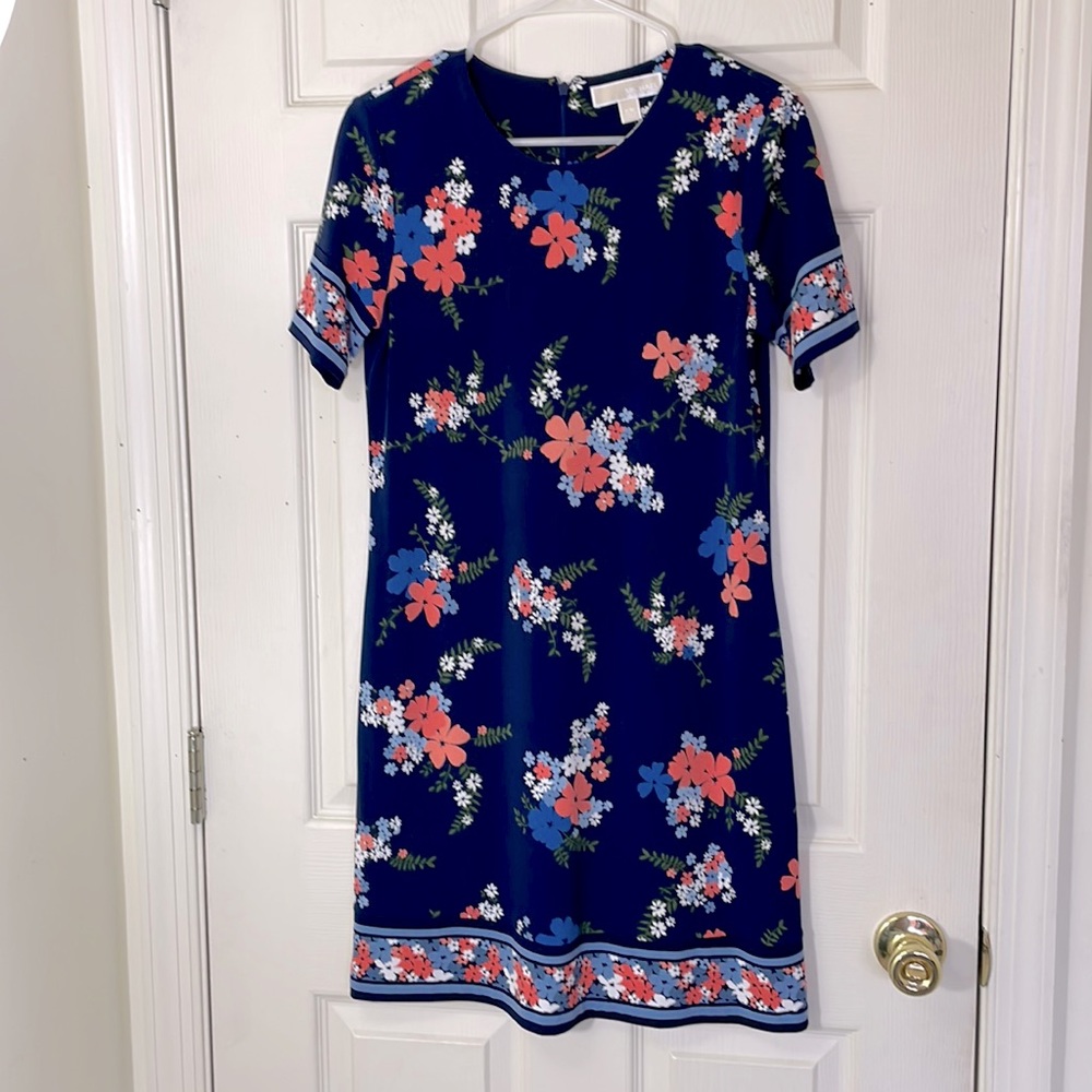 Michael Kors Blue Floral Summer Casual Dress Size PM